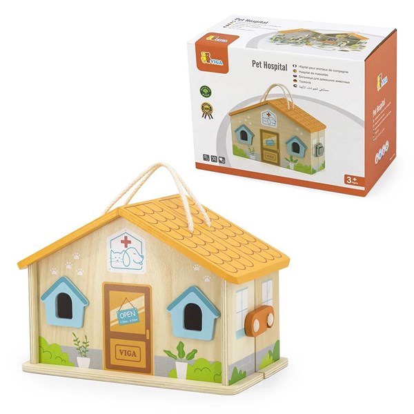 Игровой набор Ветеринарная клиника (дерево) Viga 44558 6d3371aaeac011ef0a8 - фото 1693043