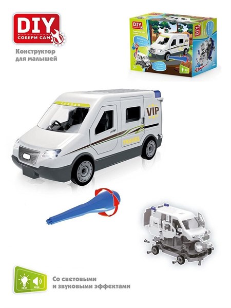 Конструктор Машина Vip Travel (свет, звук) DIY Toy 1368 4965706fd4e211ef0a8 - фото 1695528