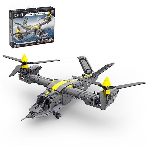 Конструктор CaDA Конвертоплан Tiltrotor Aircraft (1424 деталей), C61076W 677d6df7d43611ef0a8 - фото 1695663