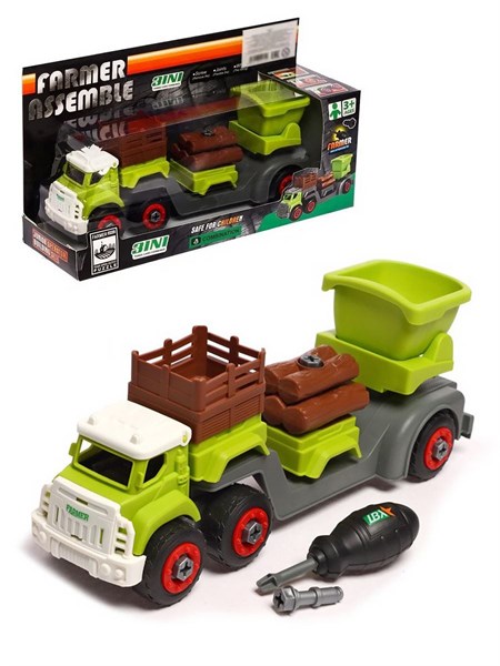Конструктор грузовой автомобиль Farmer с отверткой DIY Toy 269-43 49a0c5b5d4e211ef0a8 - фото 1696248