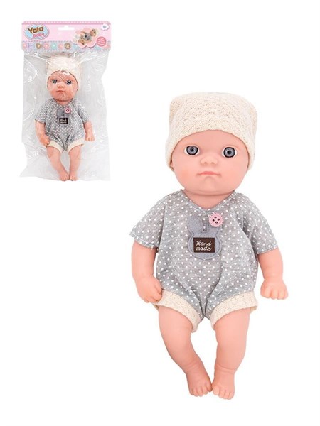 Пупс (22см) в сером комбинезоне Hand made в пакете 4cb9f650d4e211ef0a8 - фото 1697075