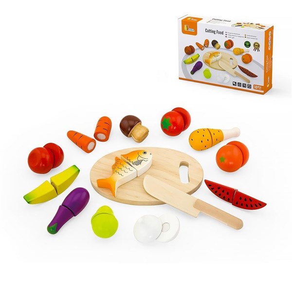 Игровой набор Режем продукты (14 предметов) (дерево) Viga, 59560 2f86302ccf3e11ef0a8 - фото 1697393