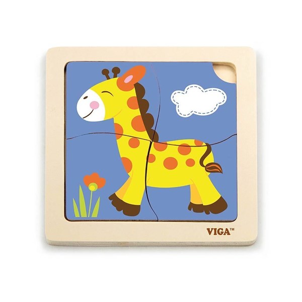 Пазл-вкладыш Жираф 4 элемента (дерево) Viga 51319 2e239776cf3e11ef0a8 - фото 1698868
