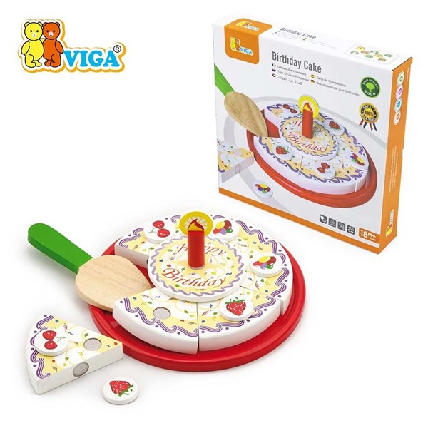 Игровой набор Режем торт (дерево) Viga, 58499 2f5e2e8ccf3e11ef0a8 - фото 1699075