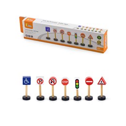 Игровой набор Дорожные знаки 7 предметов (дерево) Viga 50817 2a5bf43dcf3e11ef0a8