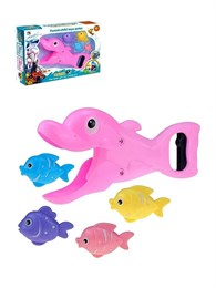 Игрушка для купания "Розовый дельфин с рыбками" в коробке 44b36e38d4e211ef0a8