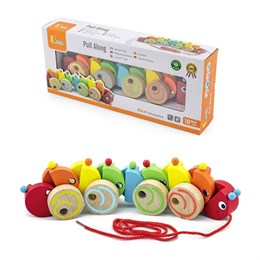 Каталка Гусеница на веревочке (дерево) Viga, 59950 2a9a1374cf3e11ef0a8