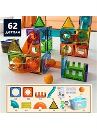 Конструктор магнитный 62 детали,7 шариков,наклейки 49d2fdd1d4e211ef0a8