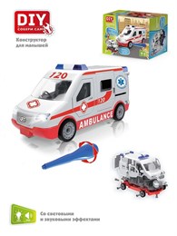 Конструктор Машина Скорая помощь (свет, звук) DIY Toy 1374 4975b5b2d4e211ef0a8