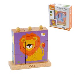 Пирамидка-кубики Дикие животные (дерево) Viga 50834 2f50256bcf3e11ef0a8