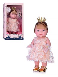 Кукла (35см) на батарейках (звук) в персиковом платье в коро 4a65d56cd4e211ef0a8