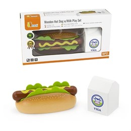 Игровой набор Хот дог и молоко (дерево) Viga, 51601 2fa5ce69cf3e11ef0a8