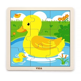 Пазл в рамке Уточки 9 деталей (дерево) Viga 51436 2e5985ddcf3e11ef0a8