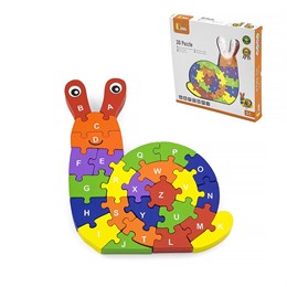 Пазл 3D Улитка с буквами 26 деталей (дерево) Viga 55252 2e975aefcf3e11ef0a8