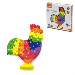 Пазл 3D Петушок с буквами 26 деталей (дерево) Viga 55244 2deeaabfcf3e11ef0a8