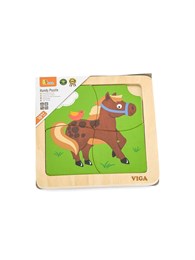 Пазл-вкладыш Лошадка 4 элемента (дерево) Viga 51312 2e31a245cf3e11ef0a8