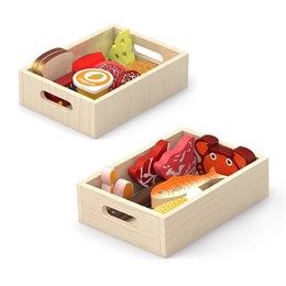 Игровой набор Продукты 2 ящика (17 предметов) (дерево) Viga, 44525 2faa2650cf3e11ef0a8
