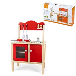 Кухня с аксессуарами красная (дерево) Viga, 50384 2f6223c9cf3e11ef0a8