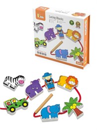Игра-шнуровка Зоопарк 12 предметов (дерево) Viga 59549 2dae7ba1cf3e11ef0a8