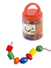 Игра-шнуровка Бусины 90 шт (дерево) Viga, 58304 2c136346cf3e11ef0a8