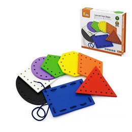 Игра-шнуровка Геометрические фигуры 8 предметов (дерево) Viga 50538 2e60747ccf3e11ef0a8