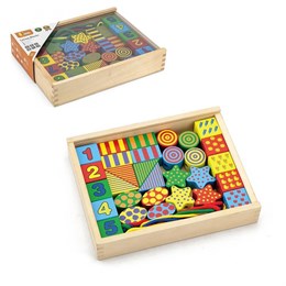 Игра-шнуровка Веселые фигурки (30 предметов) (дерево) Viga, 58505 2dcf5576cf3e11ef0a8
