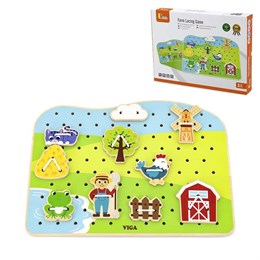 Игра-шнуровка Ферма 24 элемента (дерево) Viga 44637 2f1c43b6cf3e11ef0a8