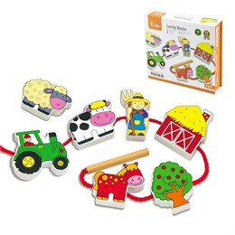 Игра-шнуровка Ферма 12 элементов (дерево) Viga 59548 2db63b41cf3e11ef0a8