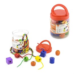 Игра-шнуровка Бусины 30 шт (дерево) Viga, 58466 8c41c62eced111ef0a8